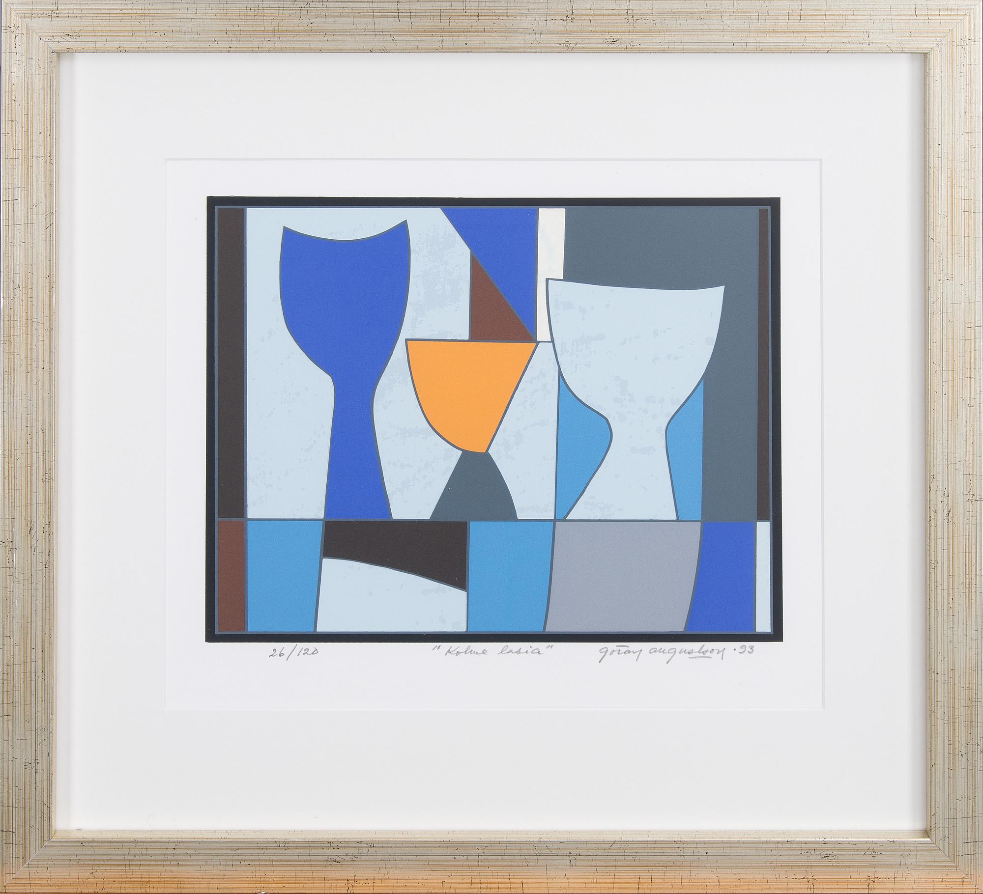 GÖRAN AUGUSTSON, serigrafi, signerad, daterad -93 och numrerad 26/120.