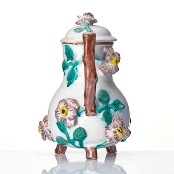 A Swedish Marieberg faience pot with cover, period of Ehrenreich, (1758-1766).