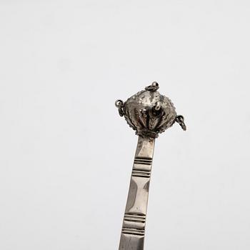 Soup spoon, silver, Greger Rördahl (active 1744–1775), Kristianstad, 1752.