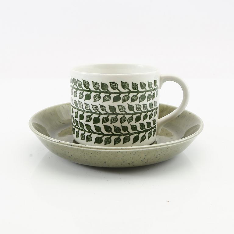 Copper with saucer, 7 pieces "Mia" Rörstrand, late 20th century porcelain.