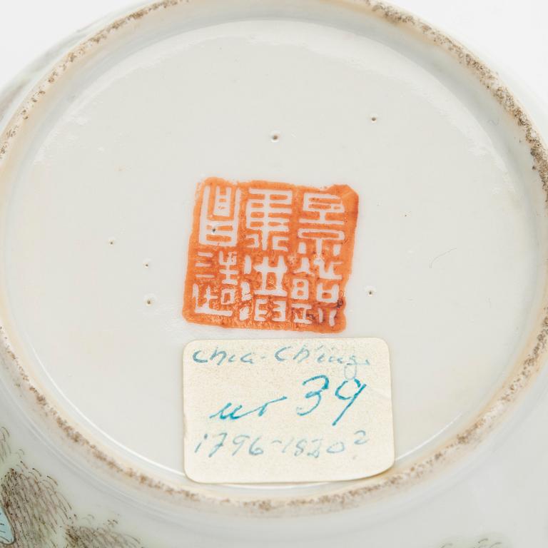 Kulhoja, 11 kpl, posliinia, Kiina, myöhäinen Qing-dynastia/n. 1900.