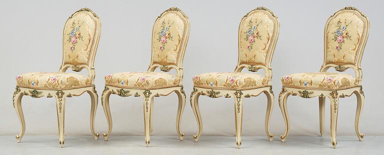 SOFFGRUPP, 7 delar, Nyrokoko, 1800-talets slut.