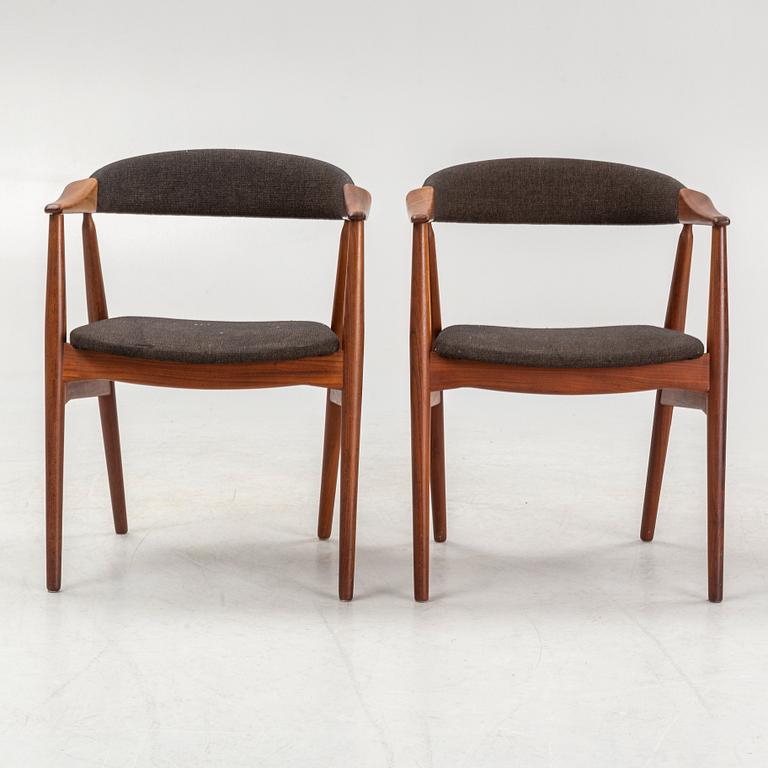 Thomas Harlev, a pair of armchairs, model 213, Farstrup. 1950s/60s.