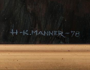 HANNU-KUSTAA MANNER, olja/akryl på pannå, signerad -78.