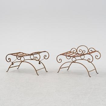 Two garden stools, first half of the 20th Century.