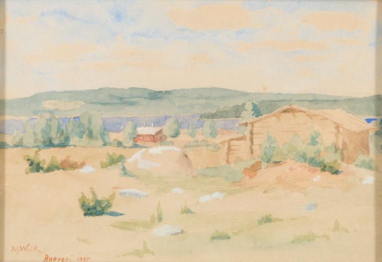 MARIA WIIK, watercolour, signed and dated Ruovesi 1895.