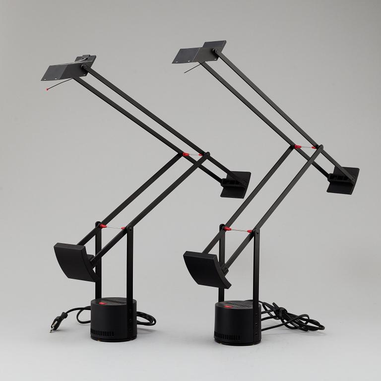 A pair of 'Tizio' table lamps by Richard Sapper, Artemide, Italy, late 20th century.