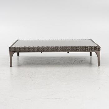 A contemporary garden table from Dedon.