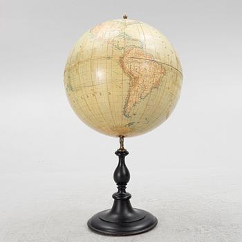 A globe by H.Keipert & ARvid Kempe, Wahlström & Widstrand, Stockholm, Sweden, 1909.
