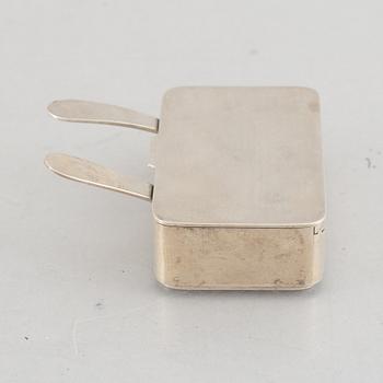 Atelier Borgila, salt- och pepparkar med skedar, sterlingsilver, Stockholm 1968.