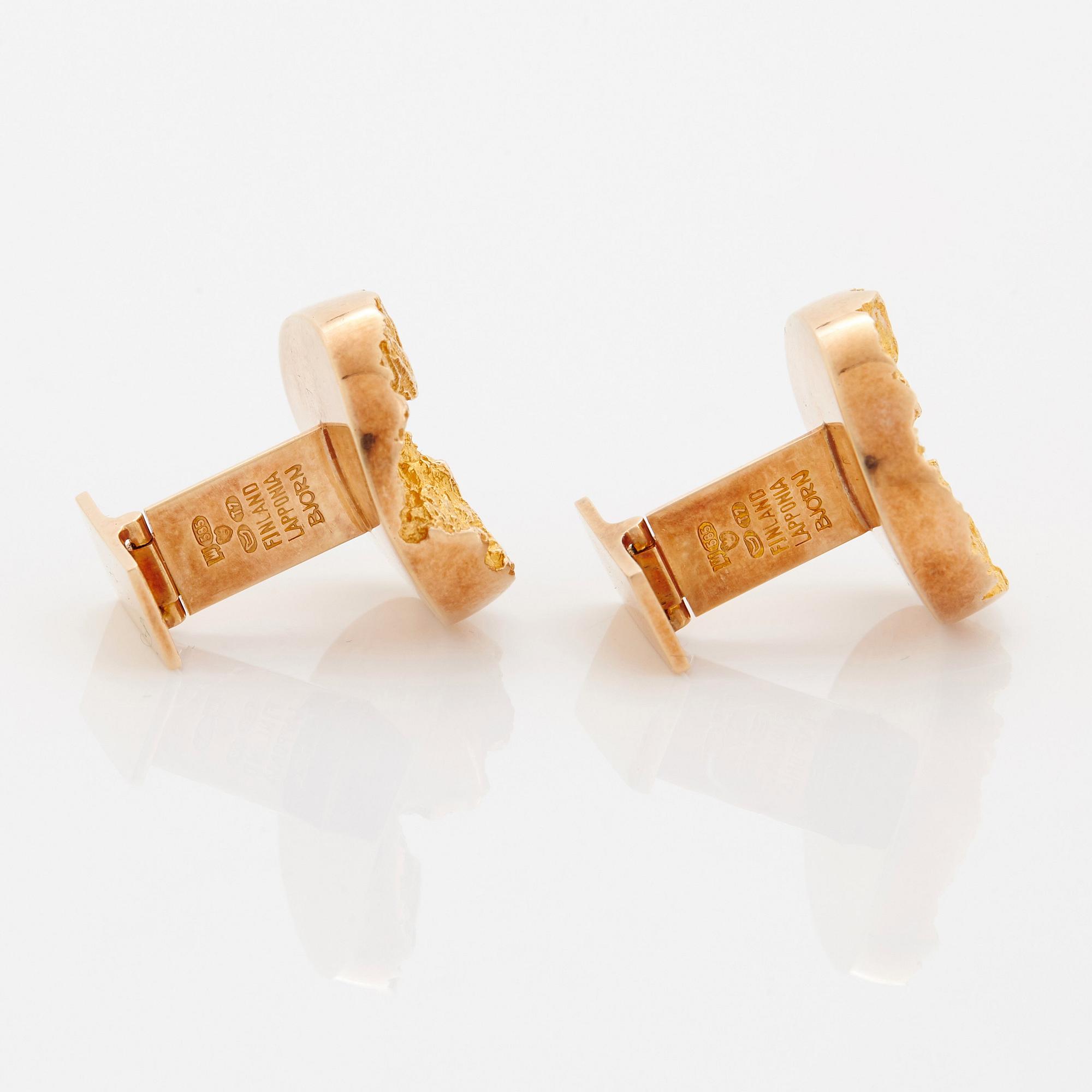 Lapponia ett par manschettknappar 14K guld.