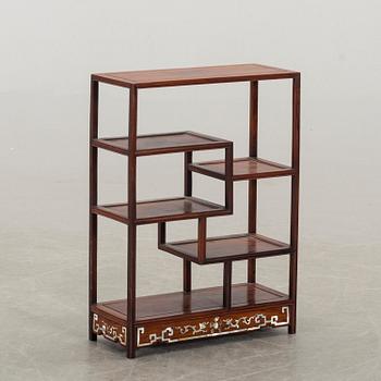 Chinese hardwood shelf , 20th century, China.