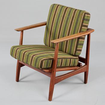 KARMFÅTÖLJ, sannolikt Danmark, 1960/1970-tal.