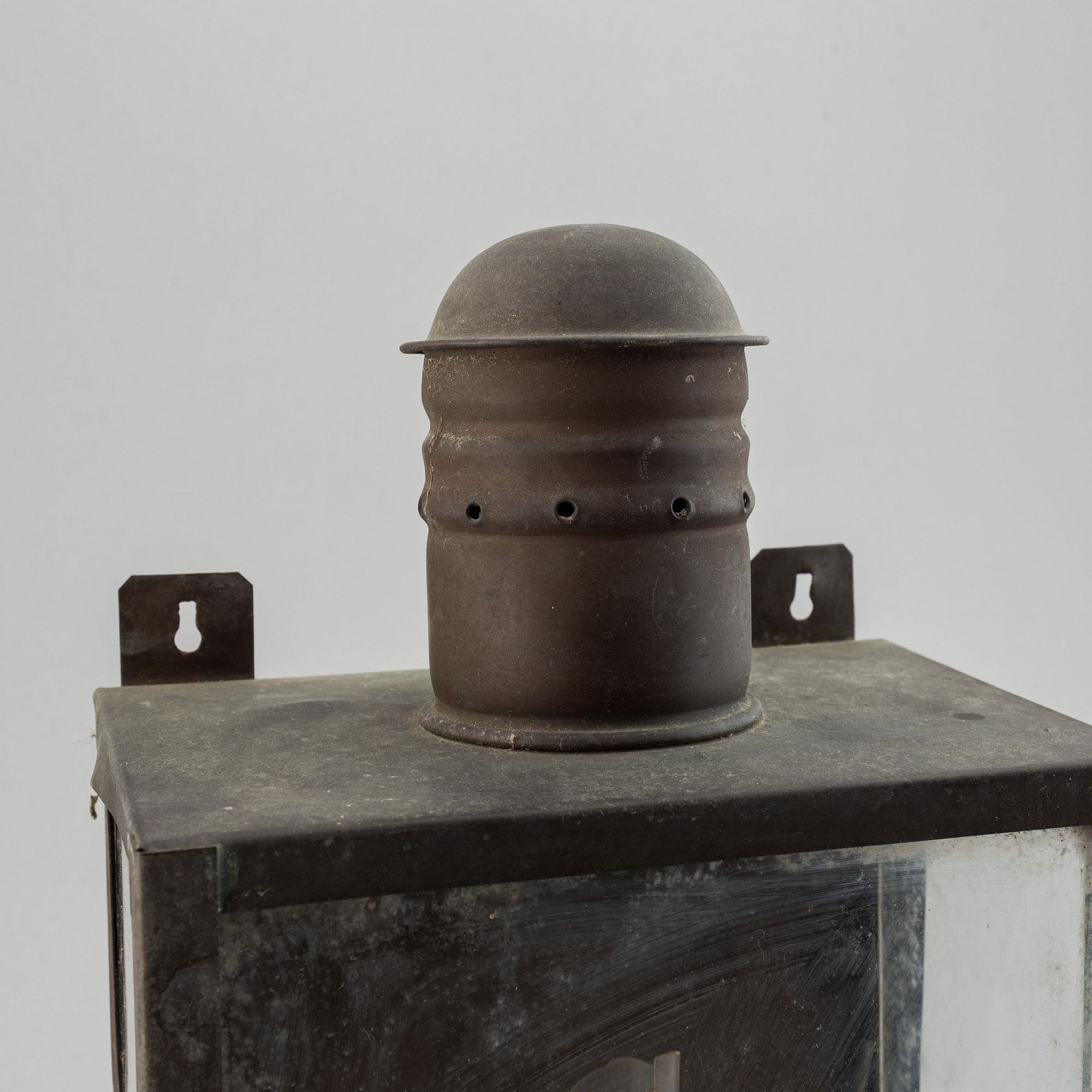 A 19th century tinplate lantern.