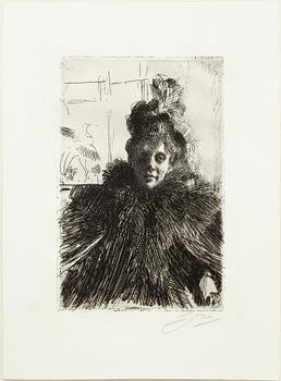 ANDERS ZORN, etching, 1896, signed with pencil.