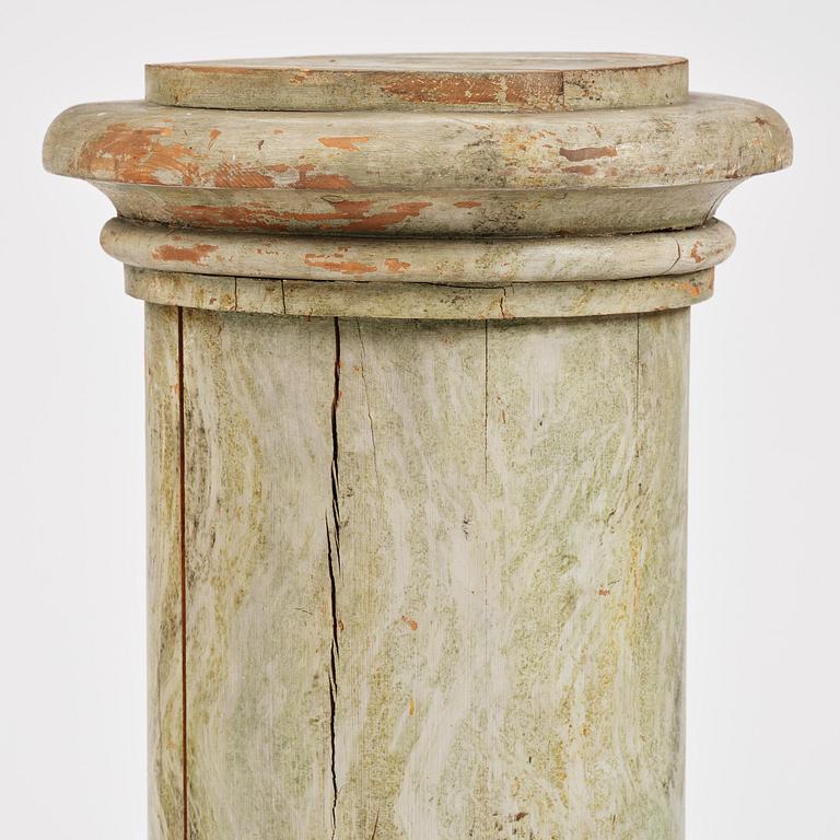 A Swedish Empire marbled column, first part 19th century.