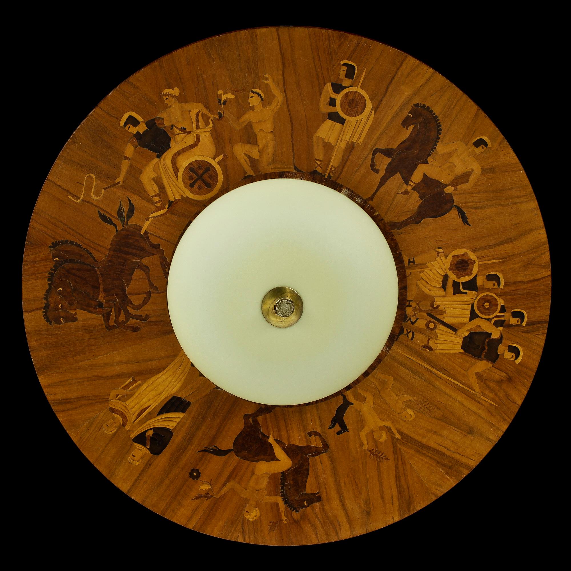 TAKPLAFOND, "Romare", A. Linder, Mjölby Intarsia, 1930-tal.