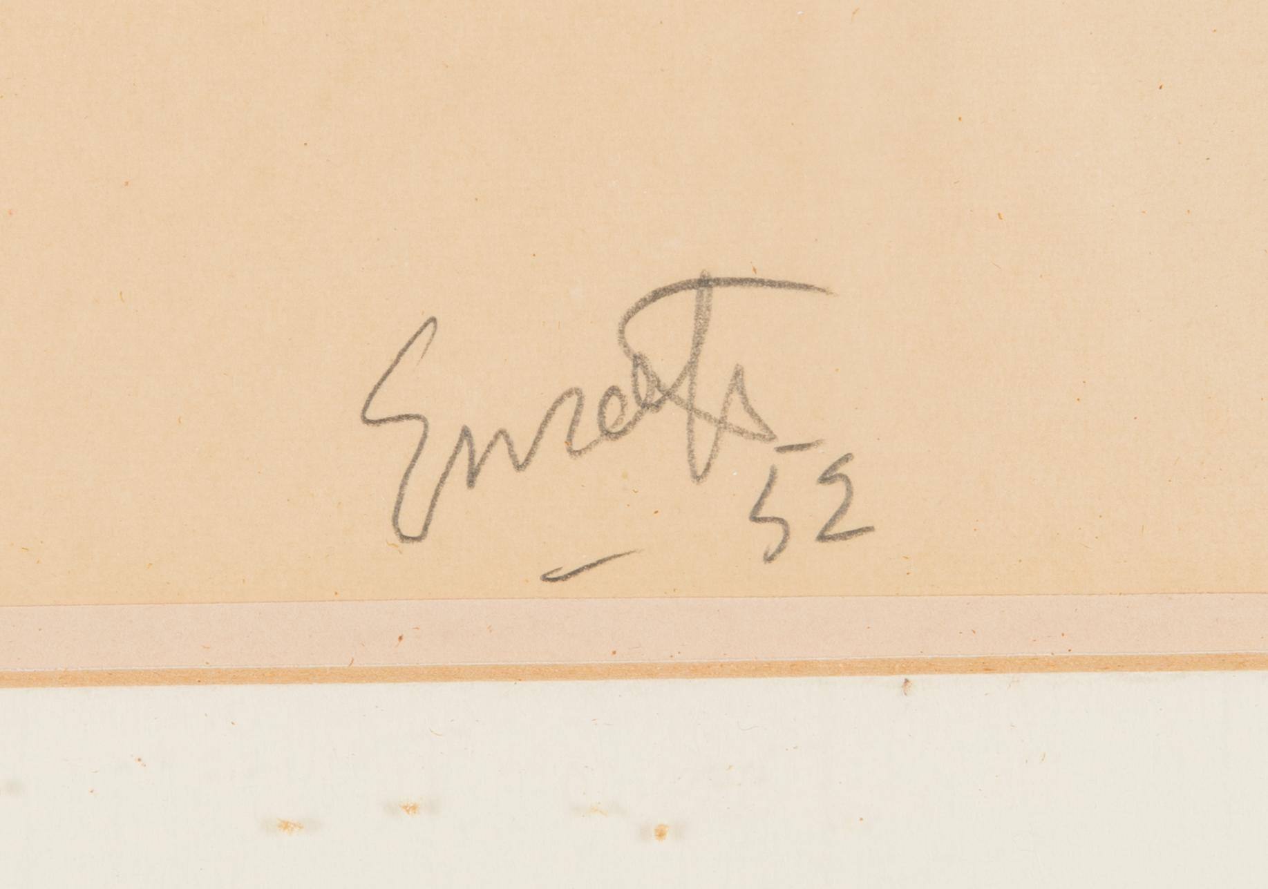 Erik Enroth, red chalk on paper, signed and dated -52.