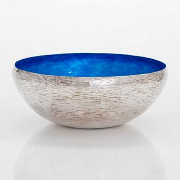 Eva Hidström,  an enamelled sterling silver bowl, Kultakeskus, Hämeenlinna Finland 1973.