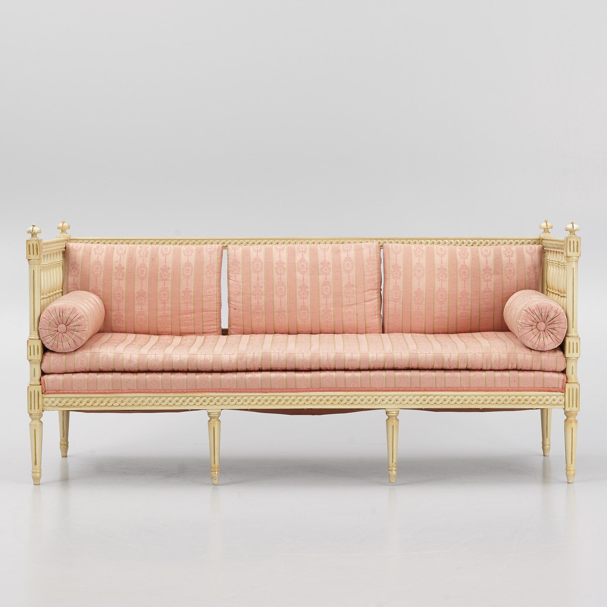 Soffa, gustaviansk stil, 1800-tal.
