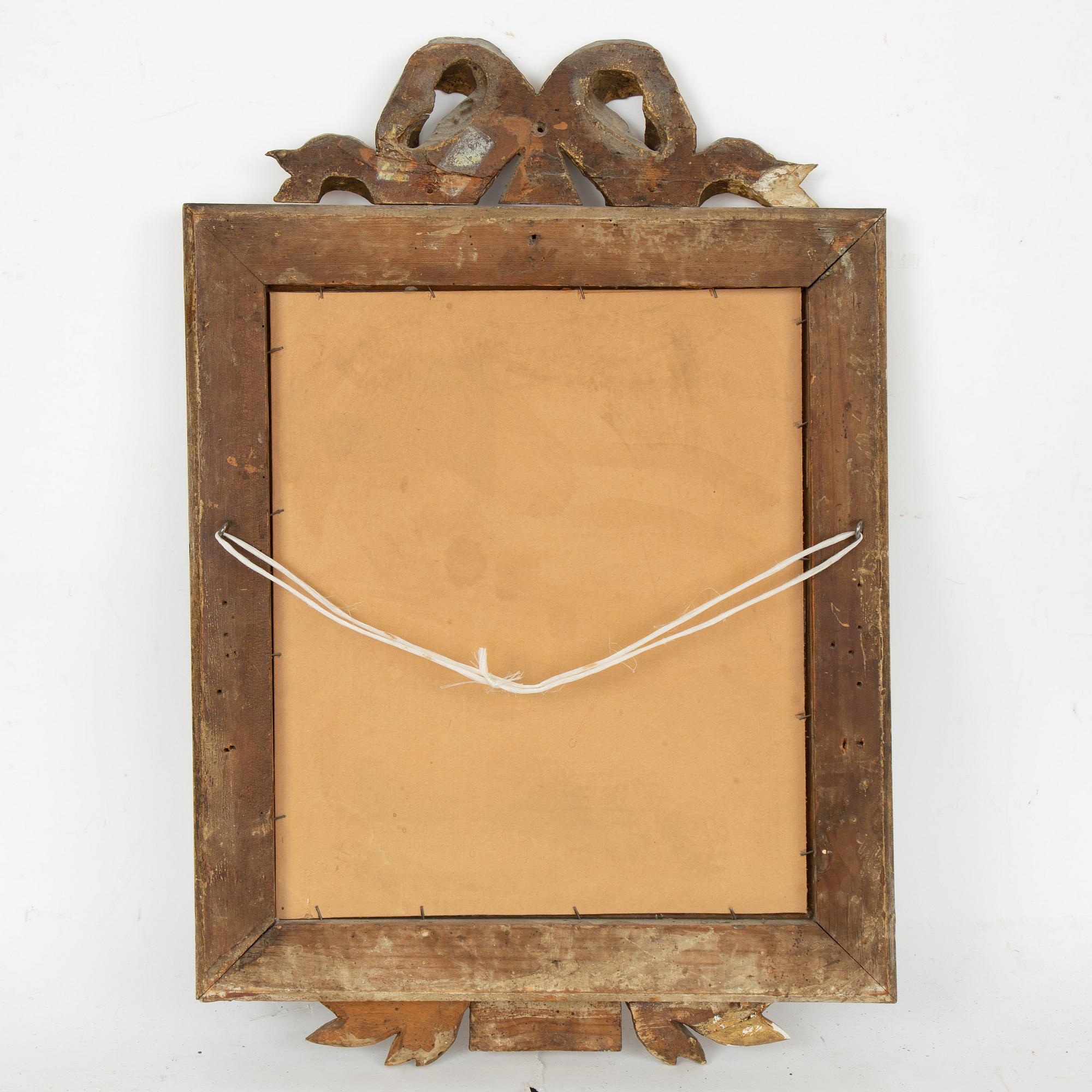 A Gustavian giltwood frame, Stockholm, late 18th century.