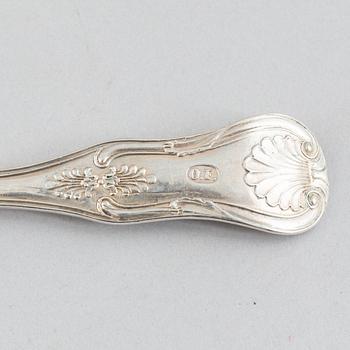 Cutlery service parts, 15 pcs, silver, including JA Selling, Härnösand, 1867.