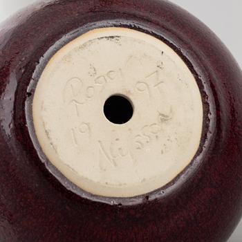 Roger Nilsson, skulpturer, 3 st, egen ateljé, 1900-talets slut.