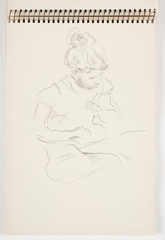 Lotte Laserstein, 3 skissböcker med blyertsteckningar.