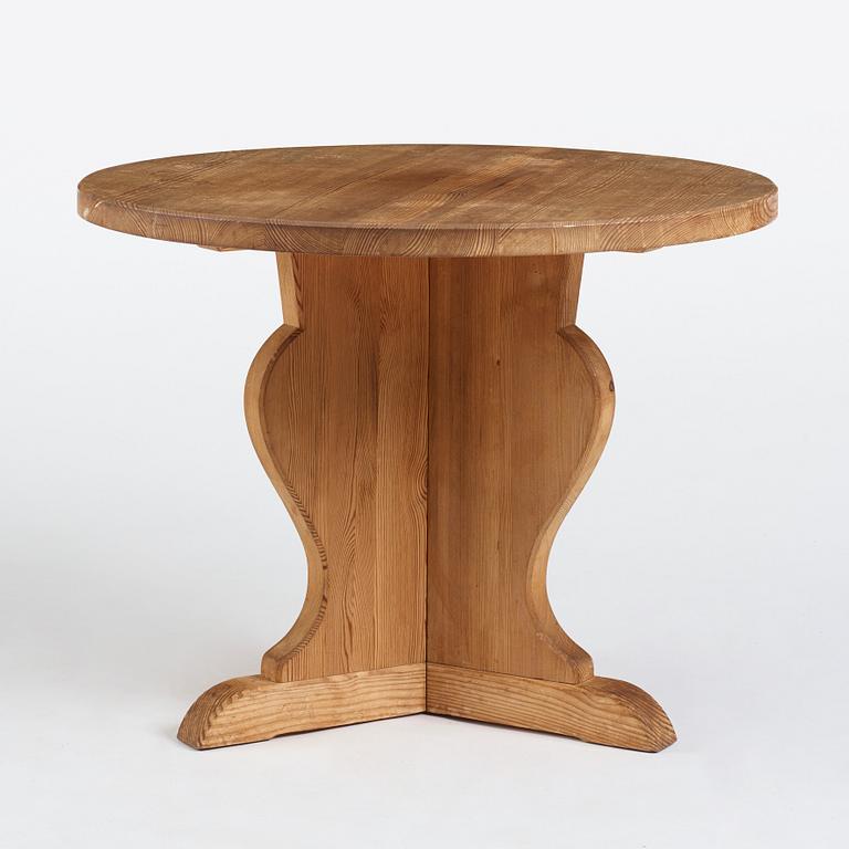 Axel Einar Hjorth, probably, a stained pine table, Nordiska Kompaniet, Sweden.