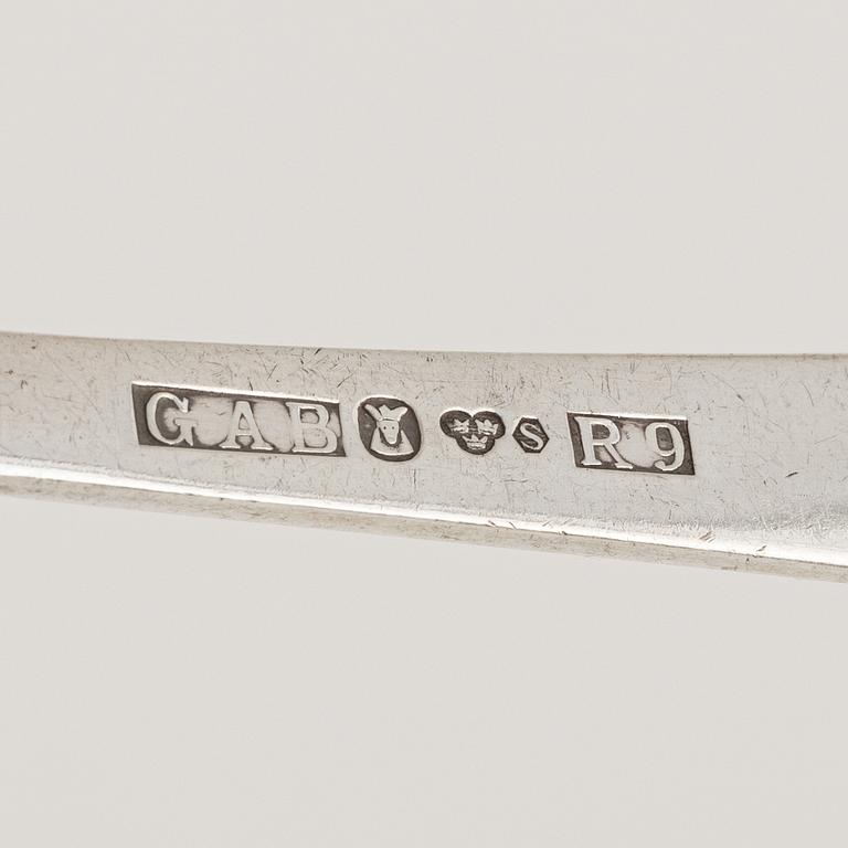 Jacob Ängman, table cutlery, 24 pieces, silver, 'Rosenholm', GAB, some Stockholm 1967.