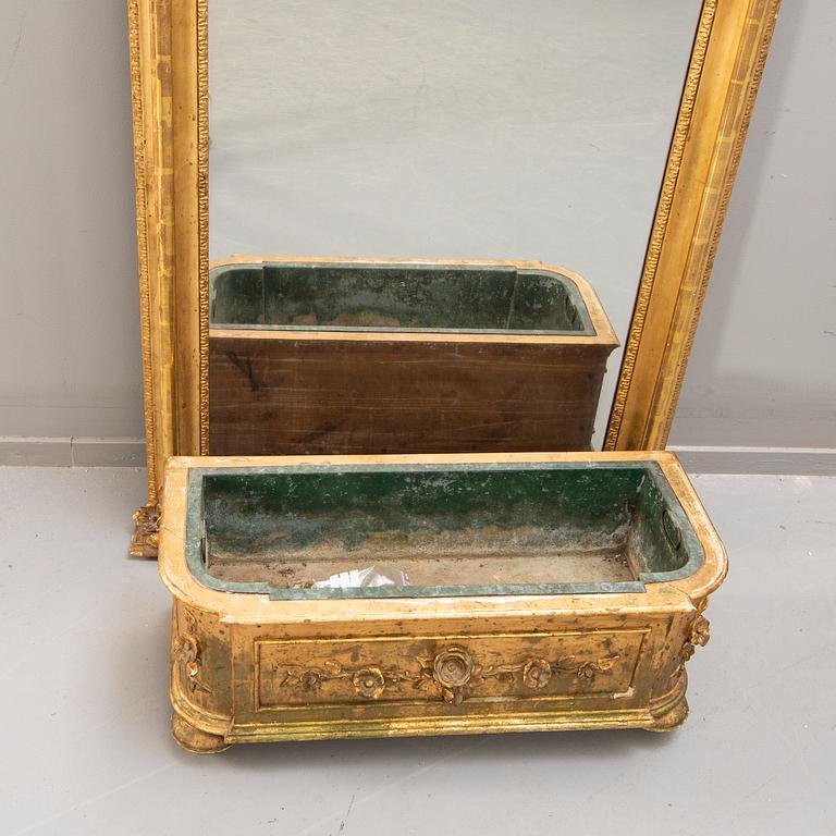 A late 19th century Neo Rococo gilded mirror.