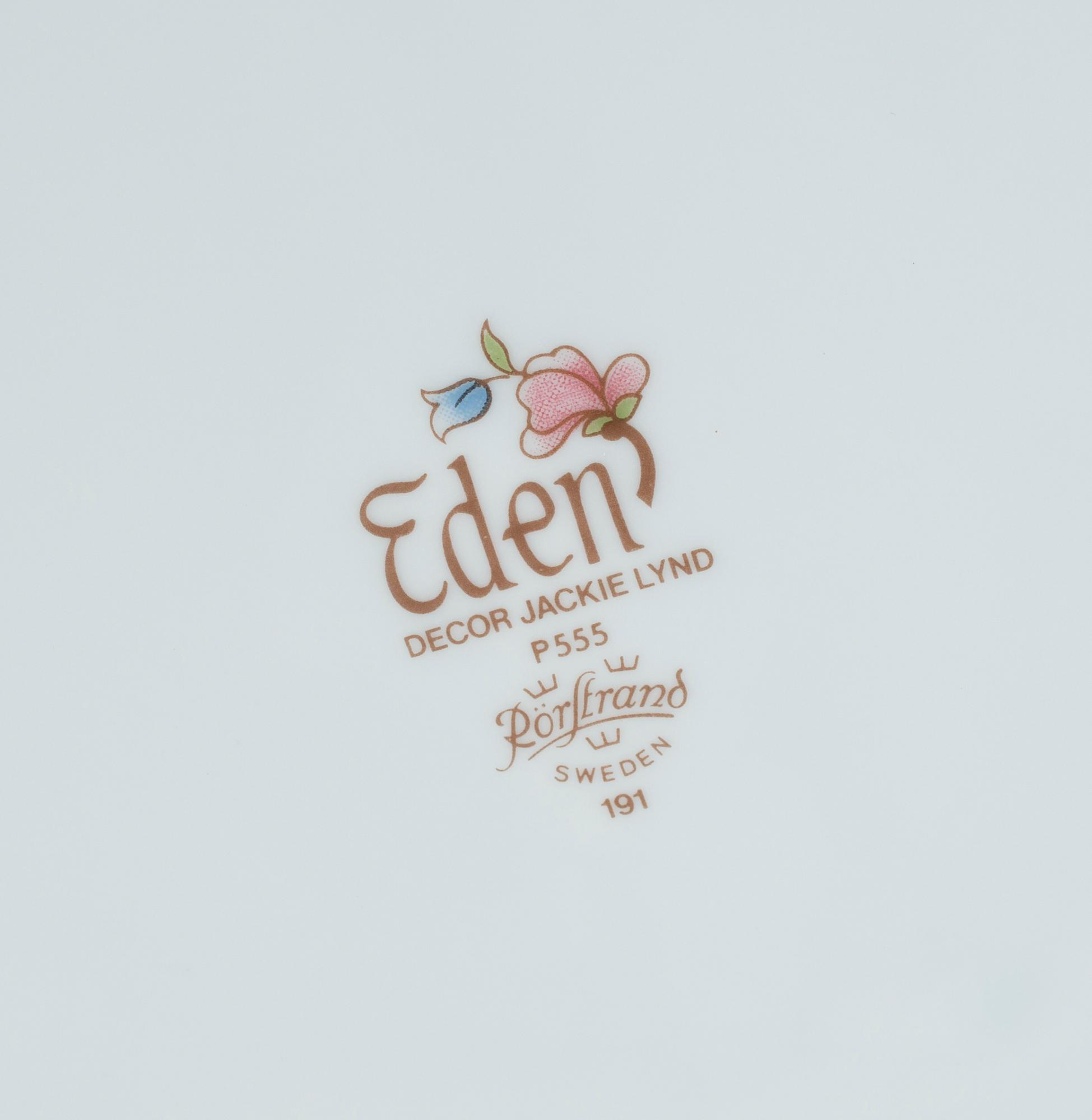 MATSERVIS, 26 delar, "Eden", design Jacqueline Lynd, Rörstrand, 1990-tal.