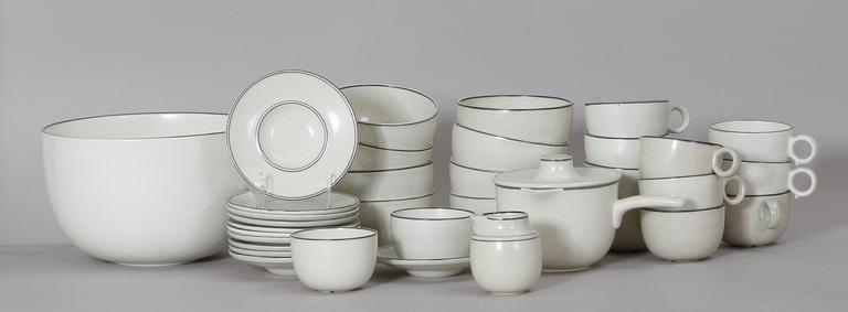 MATSERVIS. 76 delar. Stengods. "Birka".