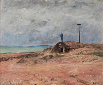 718. Carl Fredrik Hill, "Jordkällare med figur, Luc-sur-Mer".