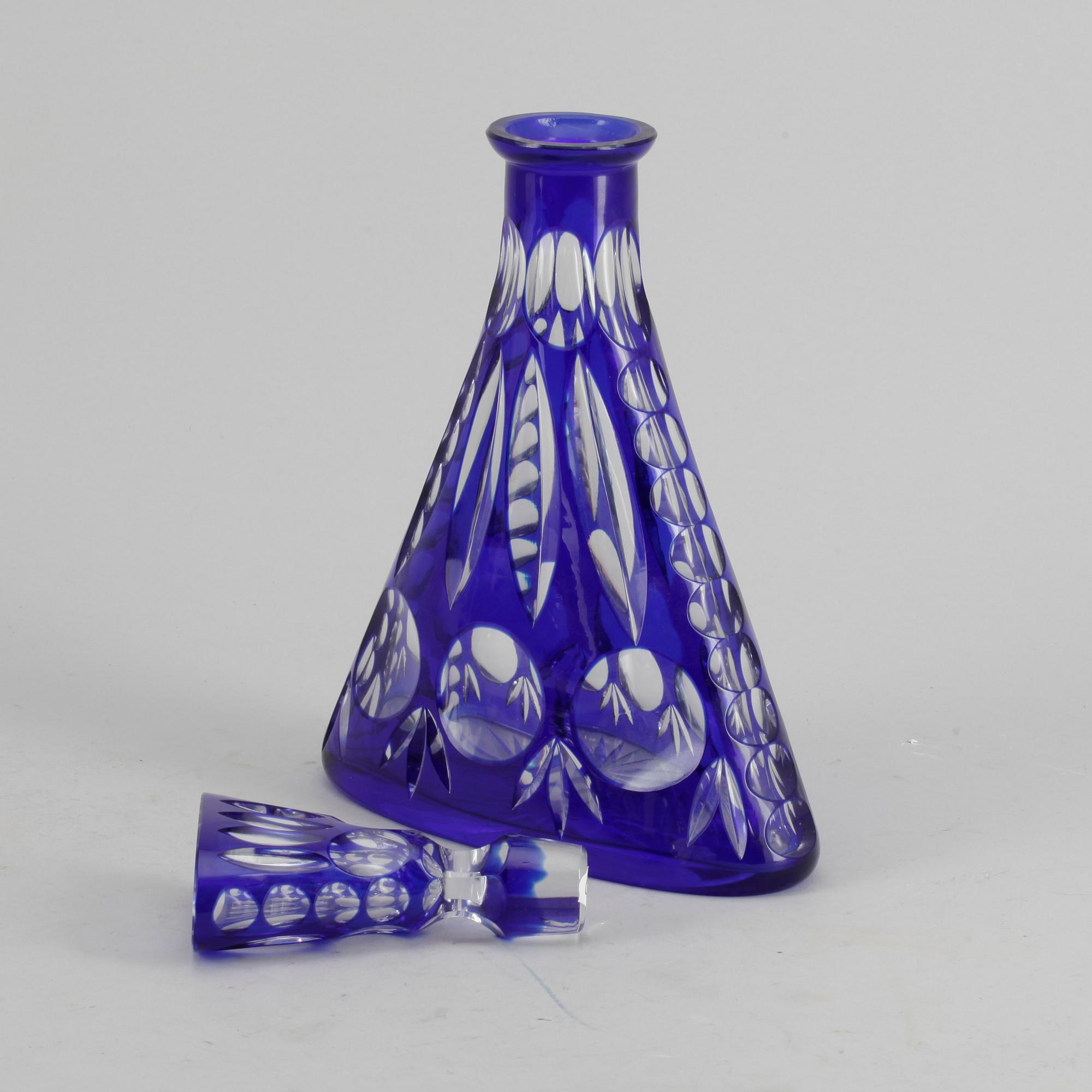 KARAFF, glas, Böhmen, 1800/1900-tal.
