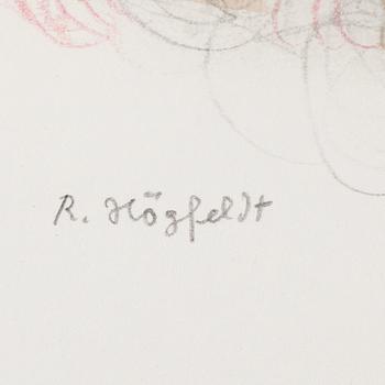 ROBERT HÖGFELDT, blandteknik, signerad.