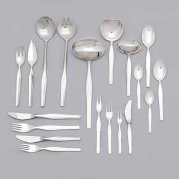 TAPIO WIRKKALA, A 138-piece set of 'Tapio' silver cutlery, Kultakeskus, Hämeenlinna, Finland, around 1980.