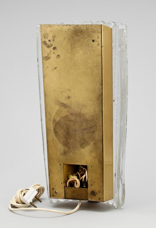 VÄGGLAMPA, Orrefors, 1950/60-tal.