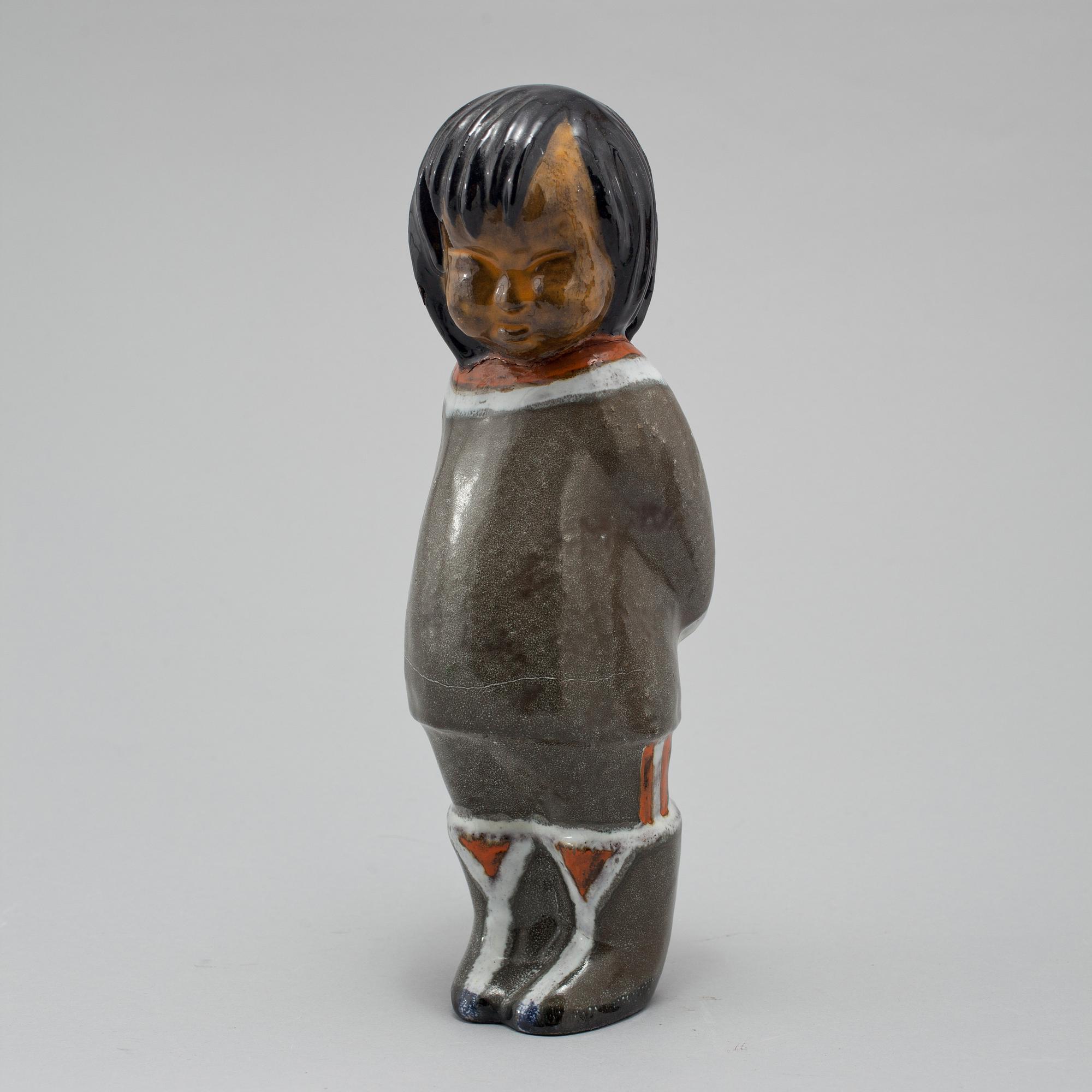 SKULPTURER, 2 st, lergods, Vicke Lindstrand, Ekeby, 1900-talets andra hälft.