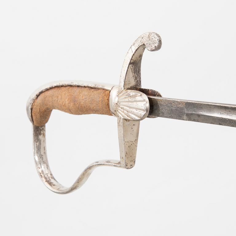 A Danish sabre, 1870s/80s, with scabbard.