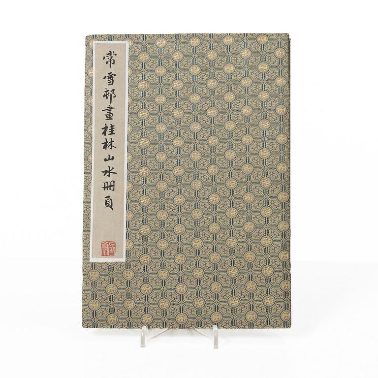 Album, med tuschmålningar, Kina, 1900-tal.