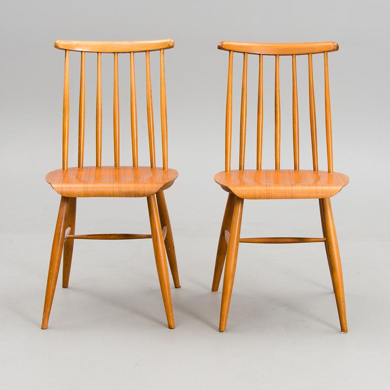 A set of four 20th century chairs.