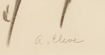 Agnes Cleve, pastel on paper, signed.