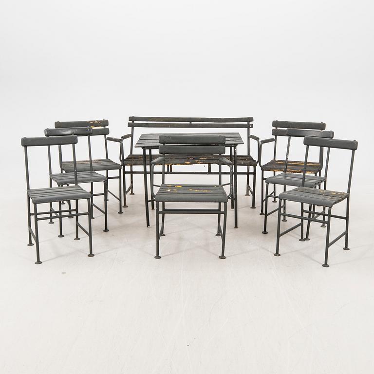 Gunnar Asplund, garden furniture 9 pcs Iwan B. Giertz Motala 1930s.