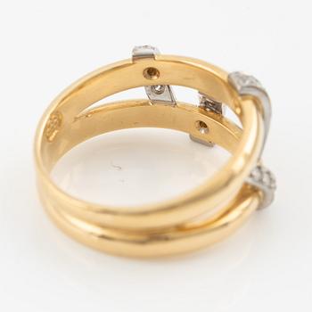 Ring, Engelbert, 18K gold with brilliant-cut diamonds 0.24 ct total, Stockholm 1996.