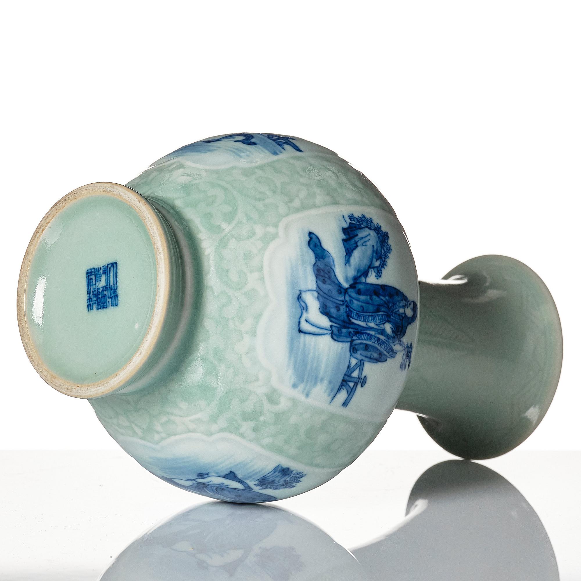 A Chinese Republic vase, with Qianlong mark.