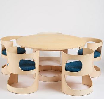 Arne Jacobsen, a 'Prepop' dining set, Asko, Finland, 1969.