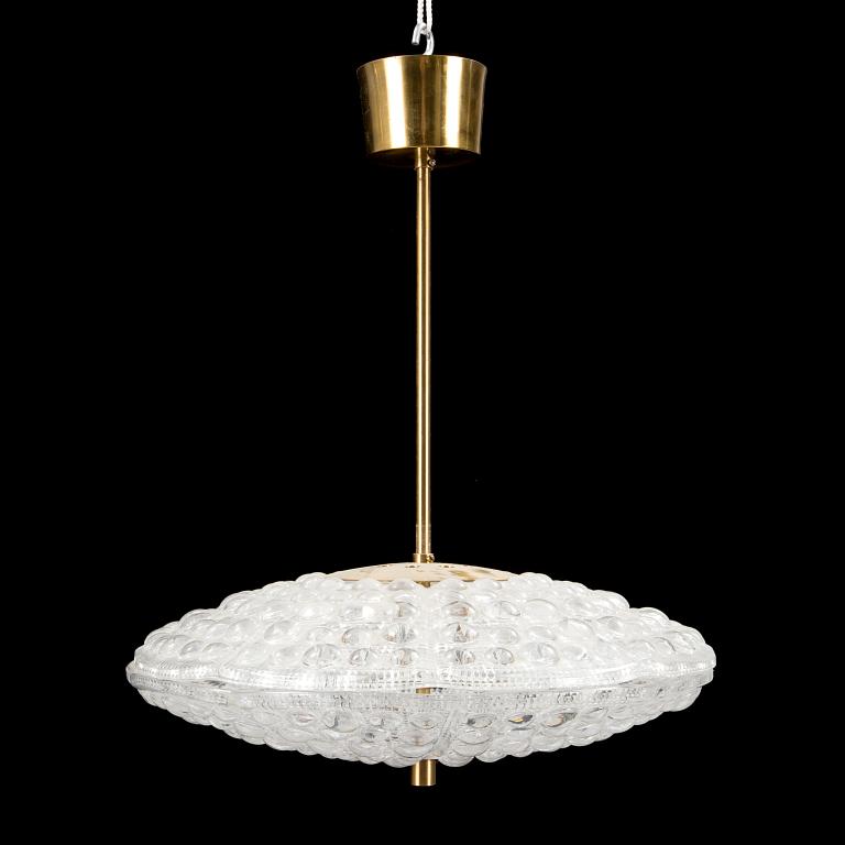 An Orrefors ceiling lamp, mid 20th century.