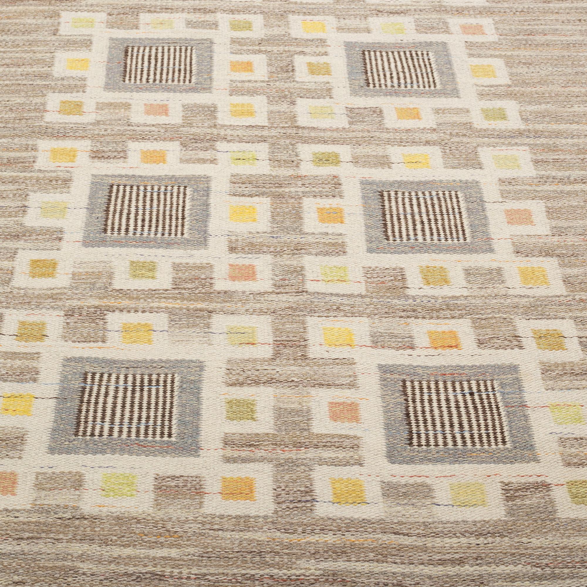 A CARPET, flat weave, around  214 x 121 cm.