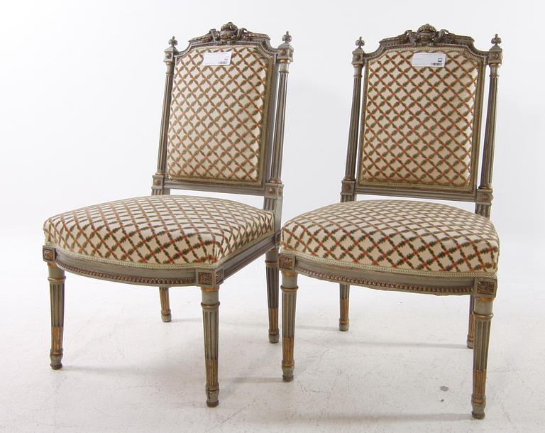 STOLAR, ett par, Louis XVI-stil.